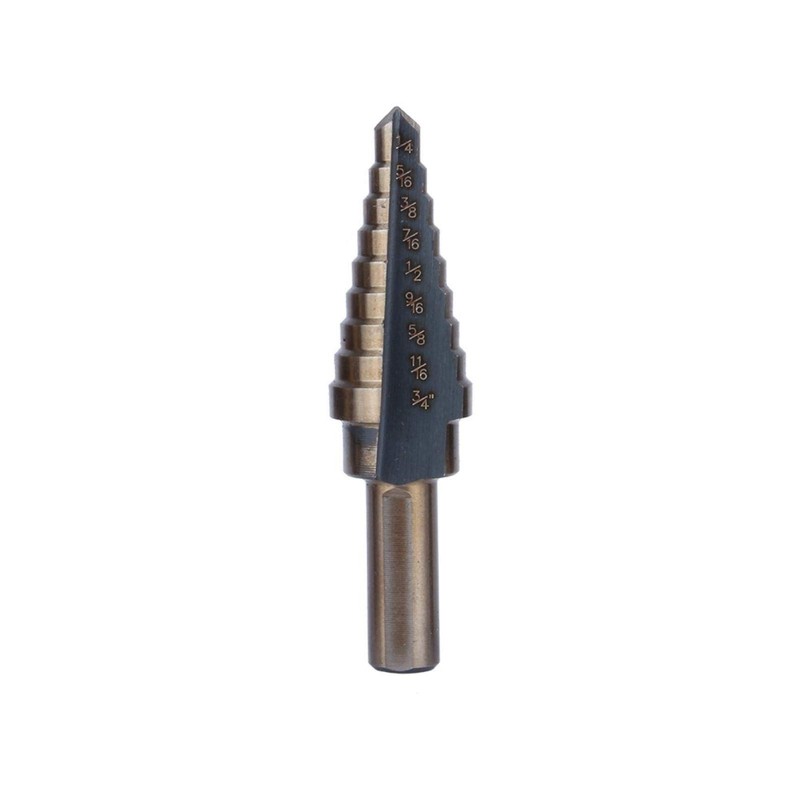 HSS Step Drill Set, Fydun 5-Piece Taper Drill Bit Step