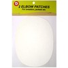 No-Sew Iron-on White Denim Oval Elbow Knee Repair Decorative Patches