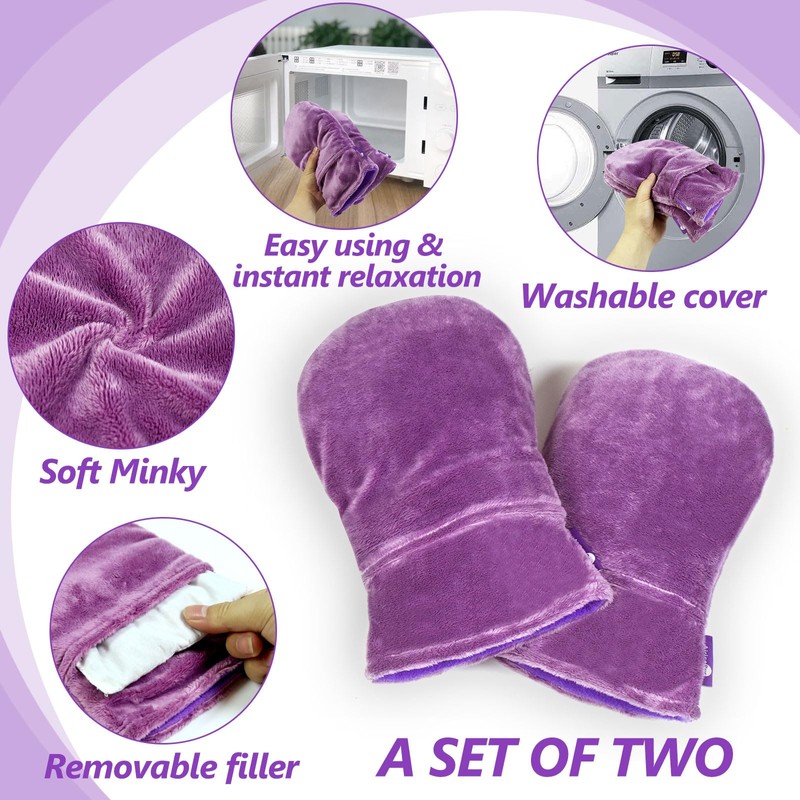 AiricePac Heated Mitts for Arthritis, Microwavable Hand Warmer for Women