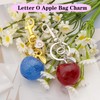 Gold Initial Letter O Keychain Glitter Silver Cute Letter Bag