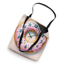 Donut As Clock With Icing Marks. Hour Marks Sprinkles Tote Bag