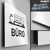 Türschilder24 Aluminium Dibond Door Sign 120 x 120 x 3