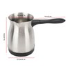 Electric Turkish Coffee Maker, 600ml, Stainless Steel, 6 Cups, Multifunctional