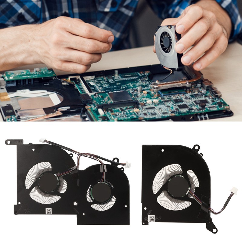 For MSI GS66 Cooling Fan 4pin Connector Aluminum Alloy Easy