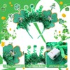 Campsis LED St Patrick's Day Headband Green Glowing Shamrock Hair