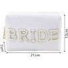 TRIXES Bride Vegan Leather Makeup Bag - Cosmetic Bag Cosmetic