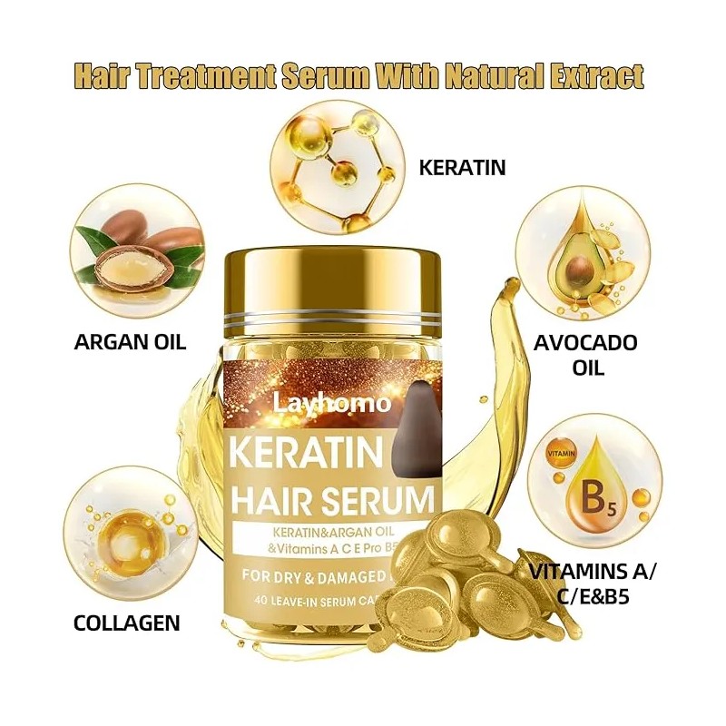 Serum Capilar Layhomo Keratina Anti-frizz Reparador 40 Ml