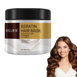 Mascarilla capilar de colágeno acondicionadora de reparación profunda, previene la sequedad, las puntas abiertas y el cabello enredado, apto para todo tipo de cabello. (Size : 1pcs)