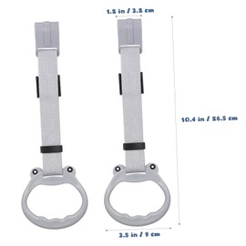 KOMBIUDA 2 Pcs Adjustable Pull Up Rings for Playpen Safe Walking Assistant Ergonomic Non Slip Handles for Bed Versatile Use Cribs and Safety Gates