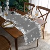 Table Runner, Christmas, Winter Table Runner, Modern, in Grey, Snowflake