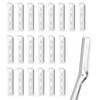 20 Pack Facial Razor Replacement Blades Compatible with Tweezerman Stainless
