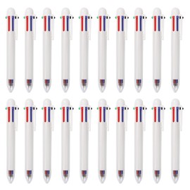 MINAGOO 20 Pack 0.5 mm 6-in-1 Multicolor Ballpoint Pen,6 Colors Retractable Ballpoint Pens,White Color Barrel, for Office School Supplies Students