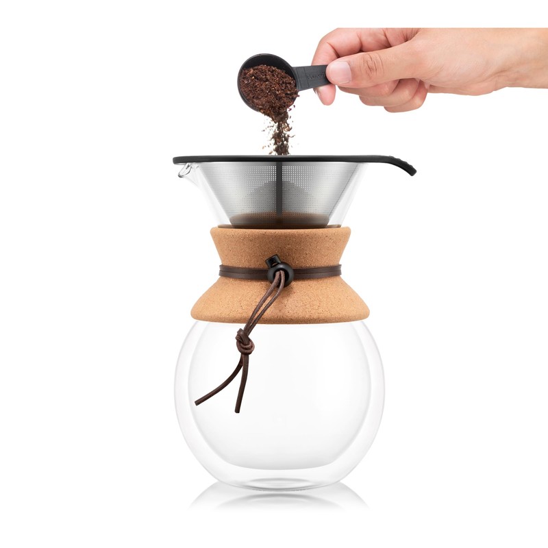 Bodum 34oz Pour Over Coffee Maker, High-Heat Borosilicate Glass with