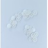 Qrity 50PCS White Screw Cover Caps, Diameter 12MM Plastic Cross