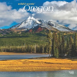 Oregon Wild & Scenic | 2025 12 x 24 Inch Monthly Square Wall Calendar | Plastic-Free | BrownTrout | USA United States of America Pacific West State Nature