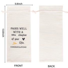 EVRWO New Chapter Wine Bag 1Pcs New Job Gifts Farewell Gift Bag for Friends Women Men Pairs Well With a New Chapter of Your Life, New Job Gifts For Coworker Boss Going Away Gift