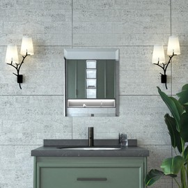 Mirrorons Beveled Mirror, Bathroom Mirrors for Wall 40" x 30", Frameless Rectangle Bathroom Mirror with Beveled Edge, Hangs Horizontally or Vertically, Upgraded Packing