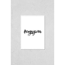 Inspirational Handwritten Brush Lettering Hashtag Stay Home in Russian. Calligraphy Stock Illustration Isolated on White Background. Typography for Banners, Badges, Postcard, t-Shirt, Prints.