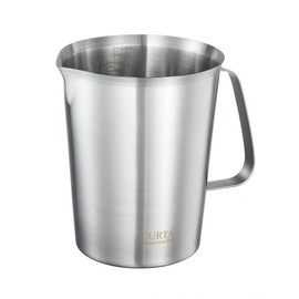 CURTA 18/8 Stainless Steel Measuring Cup with Handle and Pour Lip 64 OZ (8 Cup, 2000 ML)