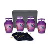 BOLD & DIVINE Small Purple Hummingbird Keepsake Urns | For