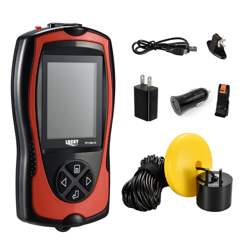 LUCKY FF1108-1CT Portable Fish Finder 100M/300FT Depth Fish Alarm Wired