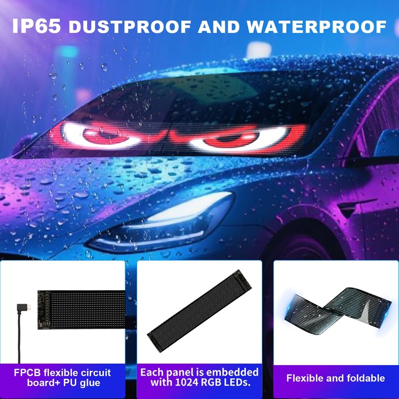 Devil Eyes Light for Cars (2-Pack) – 15''x4'' Dual LED