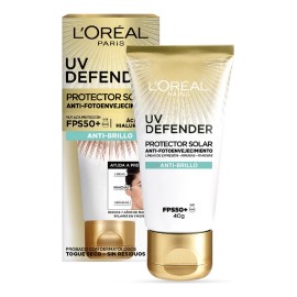 Oréal Paris Protector Solar Defender Anti Fotoenvejecimiento Brillo Fps50 40g