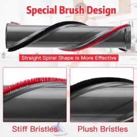 BicycleStore Soft Roller Brush Replacement Compatible with Dyson Roll Bar Vacuum Attachments Cordless Vacuum Cleaner Head Brushroll Cleaner (V15)