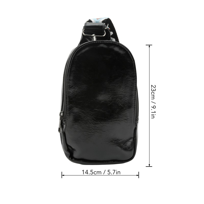 PU Leather Sling Bag Single Strap Shoulder Bag for Outdoor
