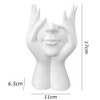 Face in Hands Planter,Small Vase,Flower Pot,White Face Planter,Hydroponic Vase, for