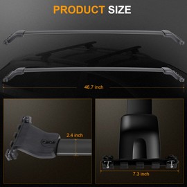 FINDAUTO 2pcs Crossbars fit for Honda Pilot 2009-2015 OE Style Top Rail Roof Rack Aero Aluminum Cross Bar Luggage Rack Rail