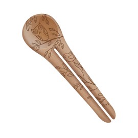 Talisman Designs Get Real Solid Beechwood Coffee Scoop/Clip, Nature Design, Brown