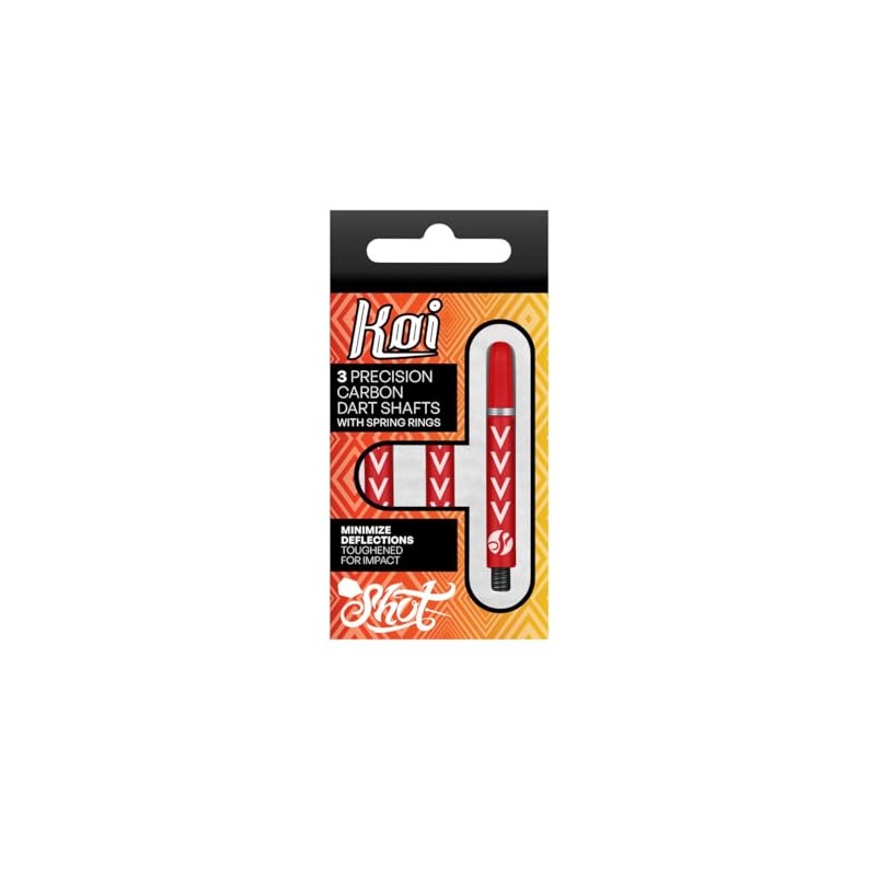 Shot! Koi Carbon Dart Shafts - with Springs - Red