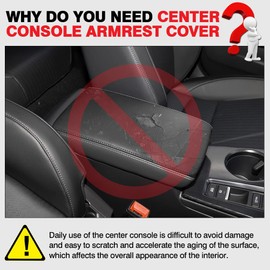 Karltys Civic Center Console Cover for 2022-2025 Honda Civic with CVT, Middle Console Cover for 11th Gen. Civic Armrest Seat Box Cover Anti-Scratch Leather Waterproof Elbow Cushion Pad Protector