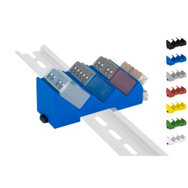 "Triple" DIN Rail Mount Adaptor for Shelly-Mini DIN Rail Bracket (35 mm) (Blue (Prime))