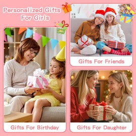 CLOUDWINGS Valentine Gifts for Girls Crossbody Purse Small Kids Initial Cell Phone Purse Crossbody Bags,Pink-A