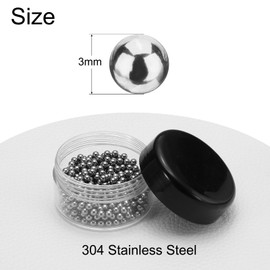 sourcing map 500 Pcs 3 mm Bearing Balls 304 Stainless Steel Ball G100 Precision Balls