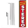 Auto Stereo Advertising Rectangle Feather Banner Swooper Flag Sign with