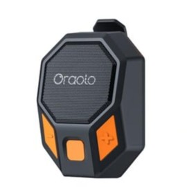 Oraolo Clip On Wearable Speaker Portable Speaker for Hands-Free Calls, Mini Wireless Speaker with Bluetooth 5.4, Built-in Mic, Stereo Sound, IPX6 Waterproof, 12H Playtime, Orange