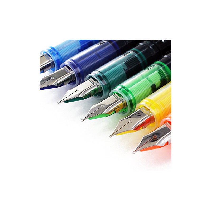 Thornton's Office Supplies Disposable Fountain Pens, Medium Point, Assorted Colors,