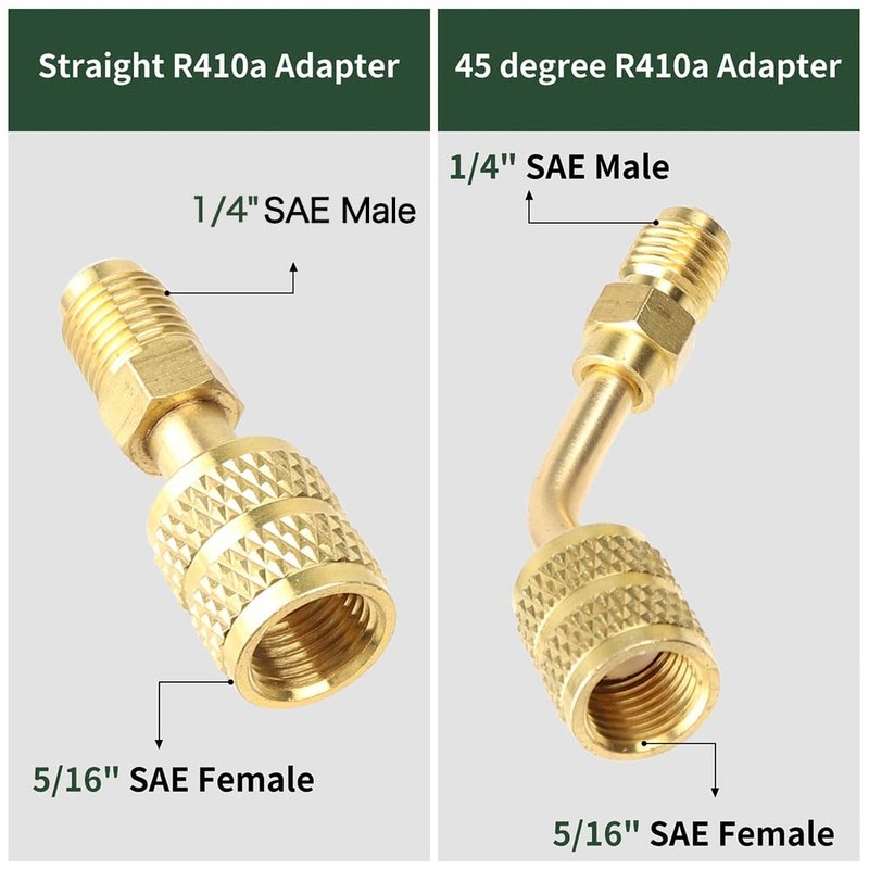 R410a Adapter for Mini Split System, Charging Vacuum Port Adapter,