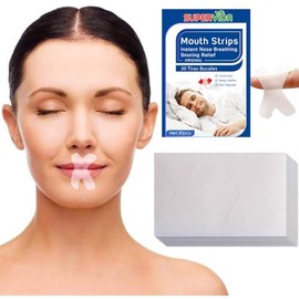 30 Tiras bucales para dormir. Ayuda con los ronquidos. Cinta bucal de calidad profesional. (30 Tiras bucales)                                         