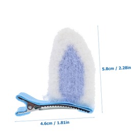 Minkissy Rabbit Ear Hair Clips for Girls 4pcs Plush Bunny Barrettes for Boys and Girls Cute Hair Accessories for Dance and Easter Celebrations