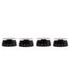 Alnicov Guitar Contral Knobs,Black Clear Knobs With Gold Word Electric
