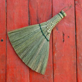 Small Whisk Broom9.5 Handheld Brush Whisks Away Dust, Dirt & Debris Brush Hanger for Easy Storage Perfect for Indor Outdoor and Car - Short of Asian Whisk Broom (Soft Broom Thai)