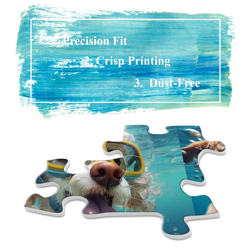 Dog Jigsaw Puzzle for Adults 1000 Piece, Funny Puppy Animal