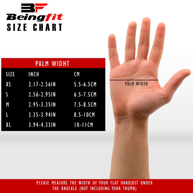 Beingfit Open Finger Gloves Boxing Gloves (MEDIUM, White)