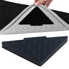 Pack of 22 Carpet Non-Slip Underlay, Black Non-Slip Mat for Carpet, Washable and Reusable Carpet Non-Slip Underlay, Triangular Non-Slip Pads for Hardwood Floors, Carpets and Mats