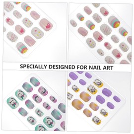 Healeved 72pcs Nail Patch Fake Nails Toenails Fingernail Decoration Press Cute Fingernails Sticker Nativity Stickers for Party Bag Fillers Fillers Kits Party Fake Toenails Abs