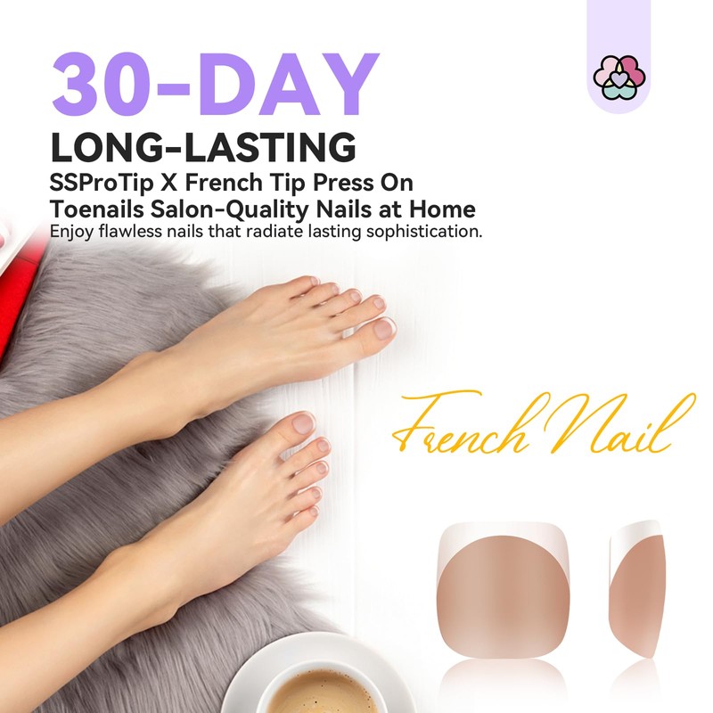 SSProTip X™ 4.0 Saviland 216 Pieces Gel X Toenails 18